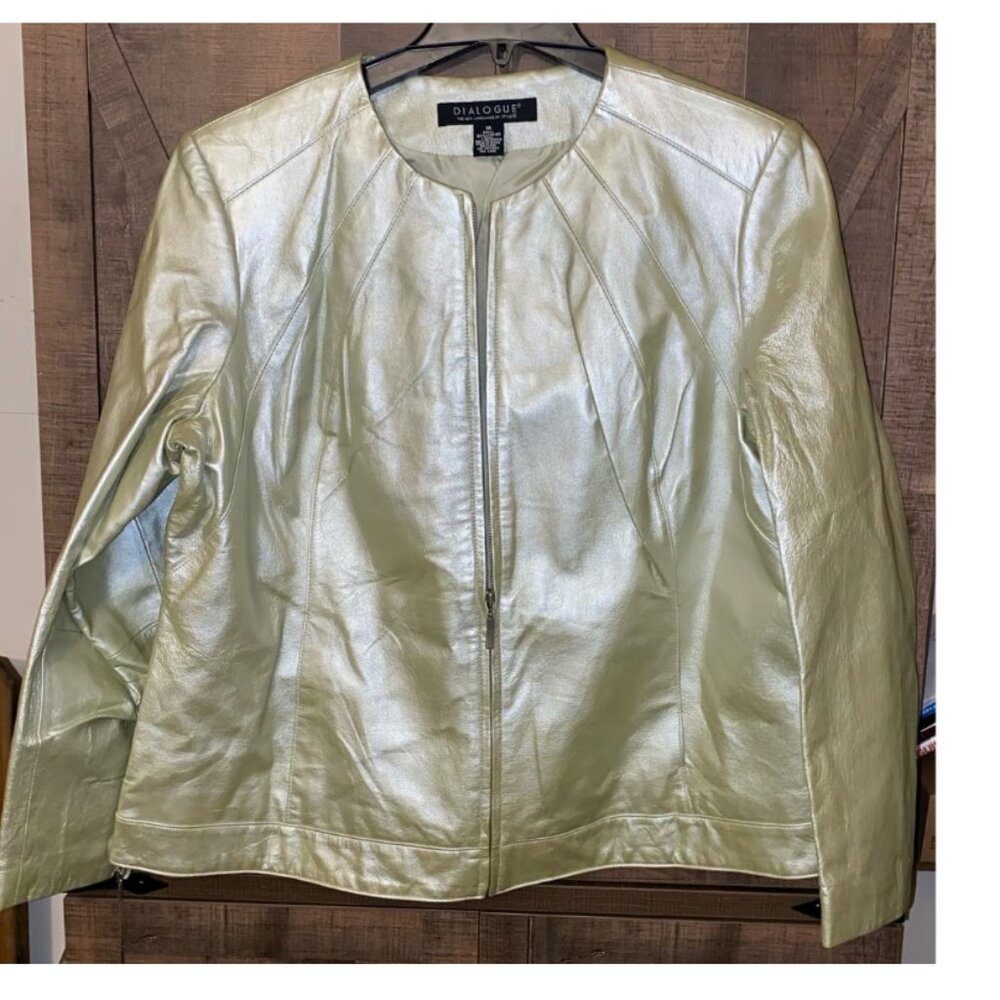 DIALOGUE Plus Size 1X Leather Jacket